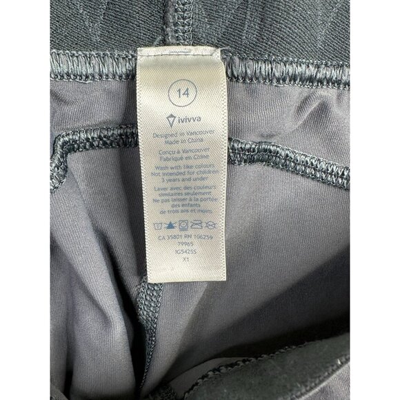 Ivivva‎ Girls Athletic Leggings size 14 Gray - Picture 2 of 10